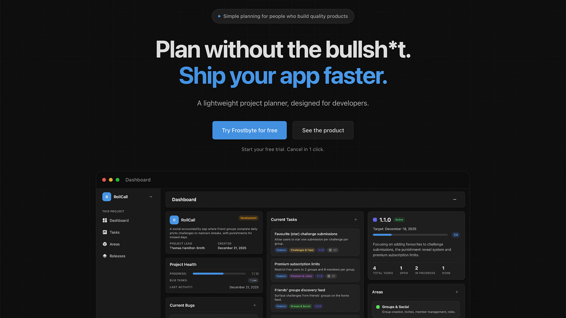 Frostbyte product promo