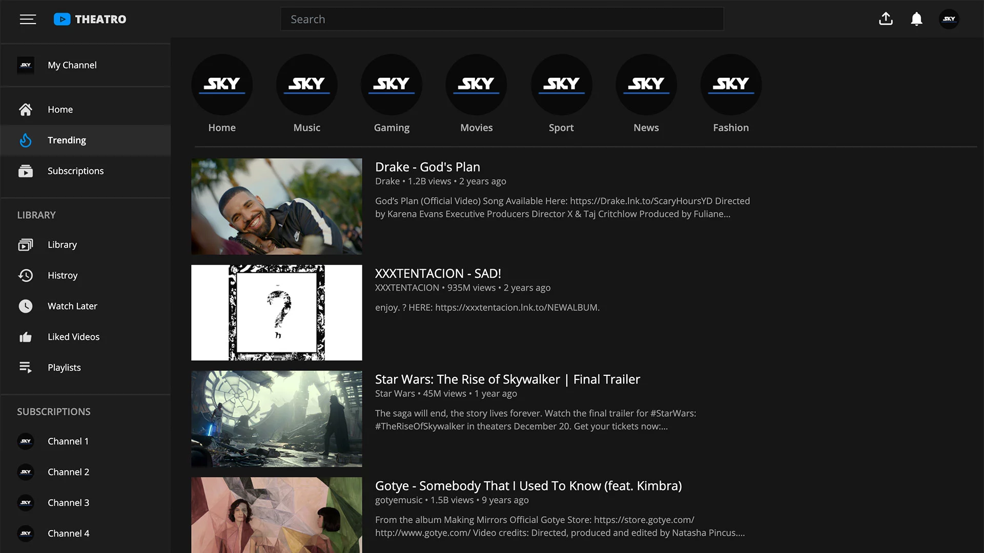 Theatro Trending Screenshot